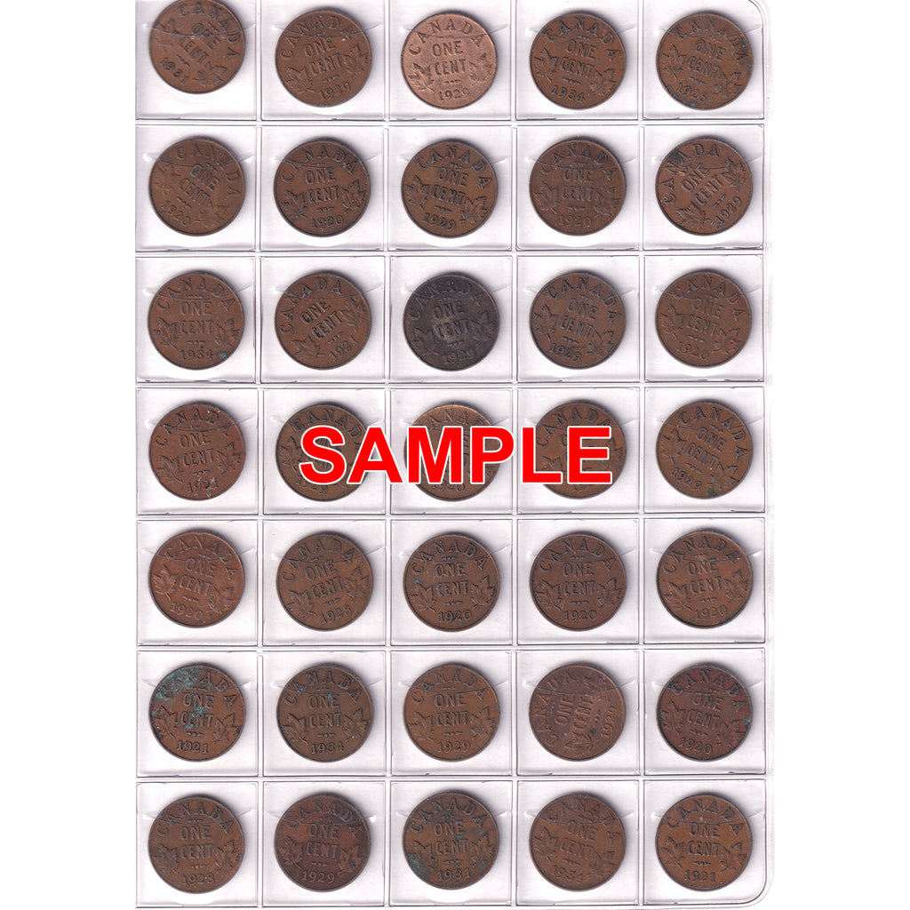 Canada George V Small 1-Cent Collection in Uni-Safe Album