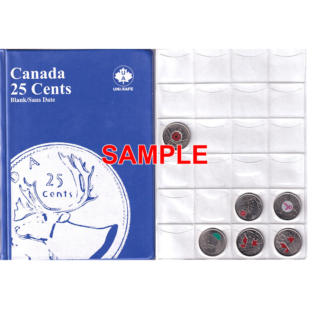 Canada 25-Cents Collection in Uni-Safe Album
