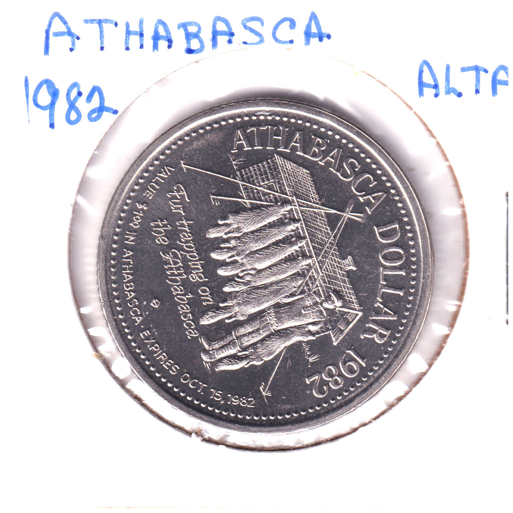 1982 Athabasca, AB Athabasca Souvenir Dollar