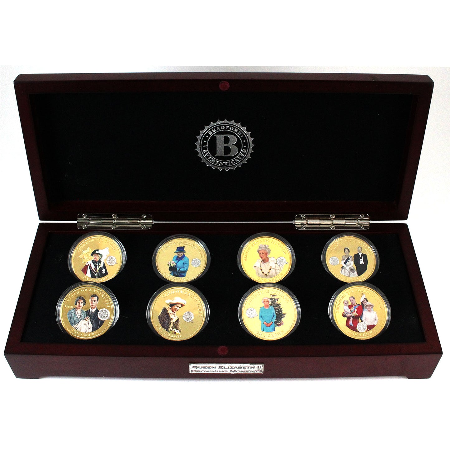 2014 UK 1 Crown Queen Elizabeth II Crowning Moments Coin Set (no COA, impaired)