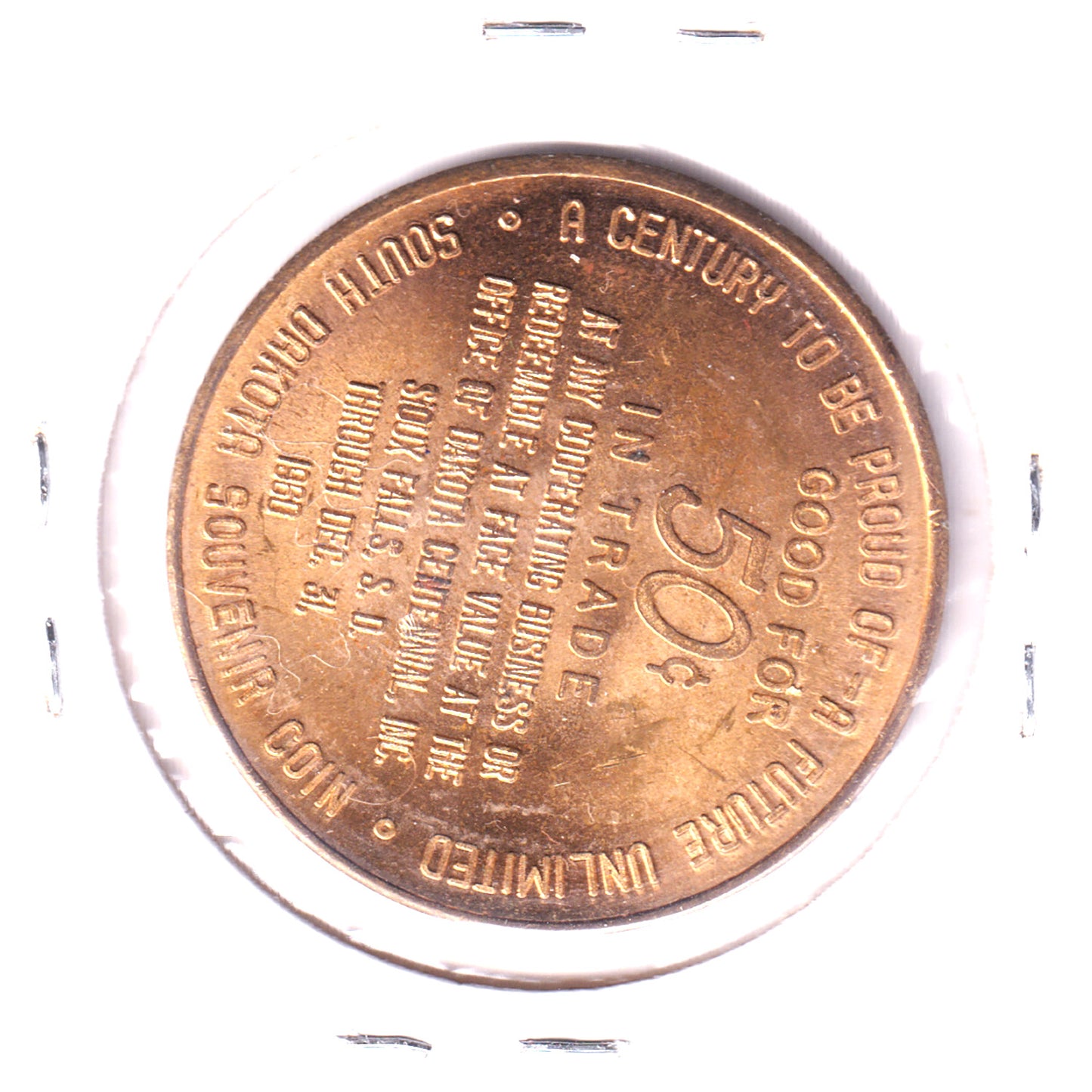 1961 South Dakota 50-Cents in Trade Token