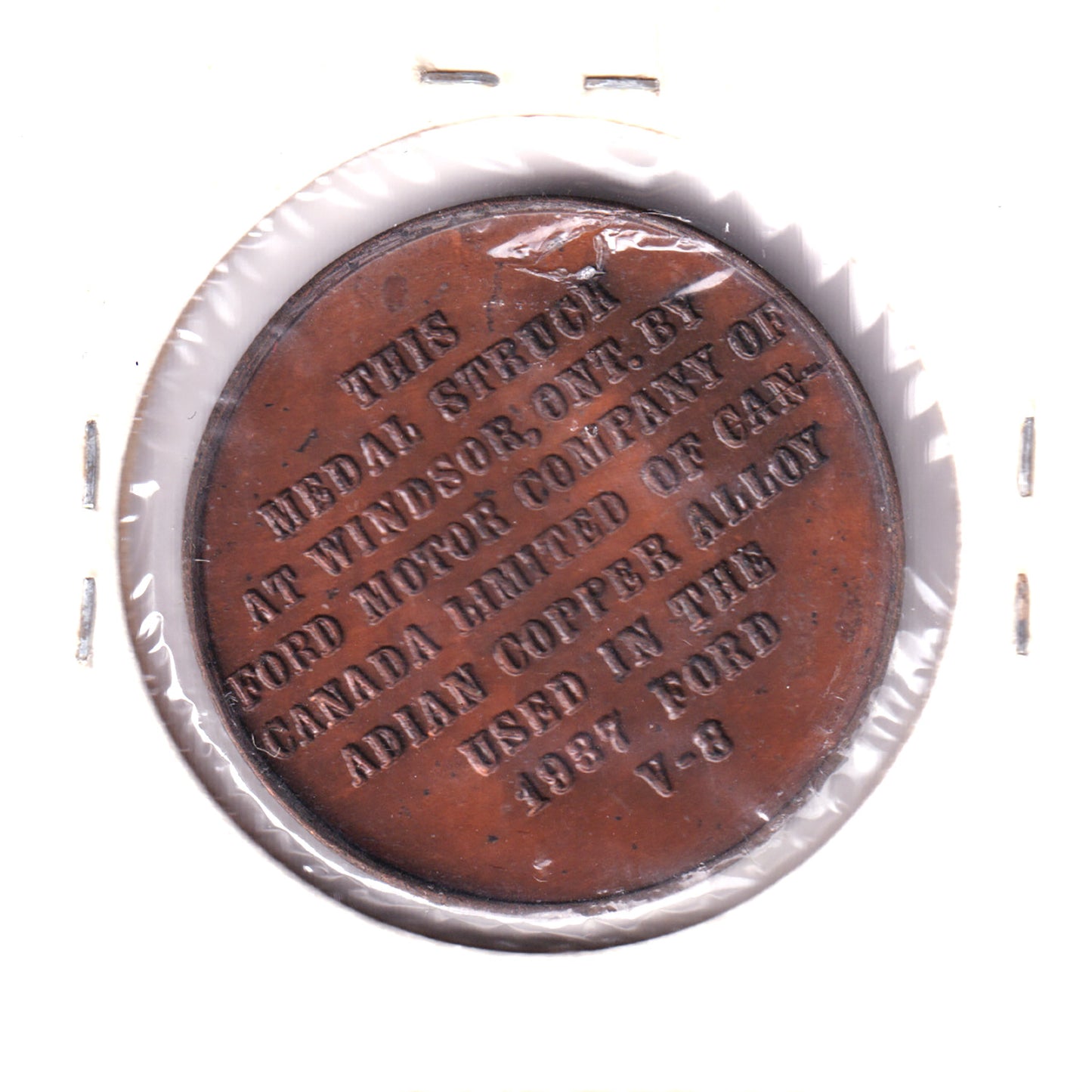 1937 Ford Motor Company of Canada Coronation of George VI & Queen Elizabeth Medal