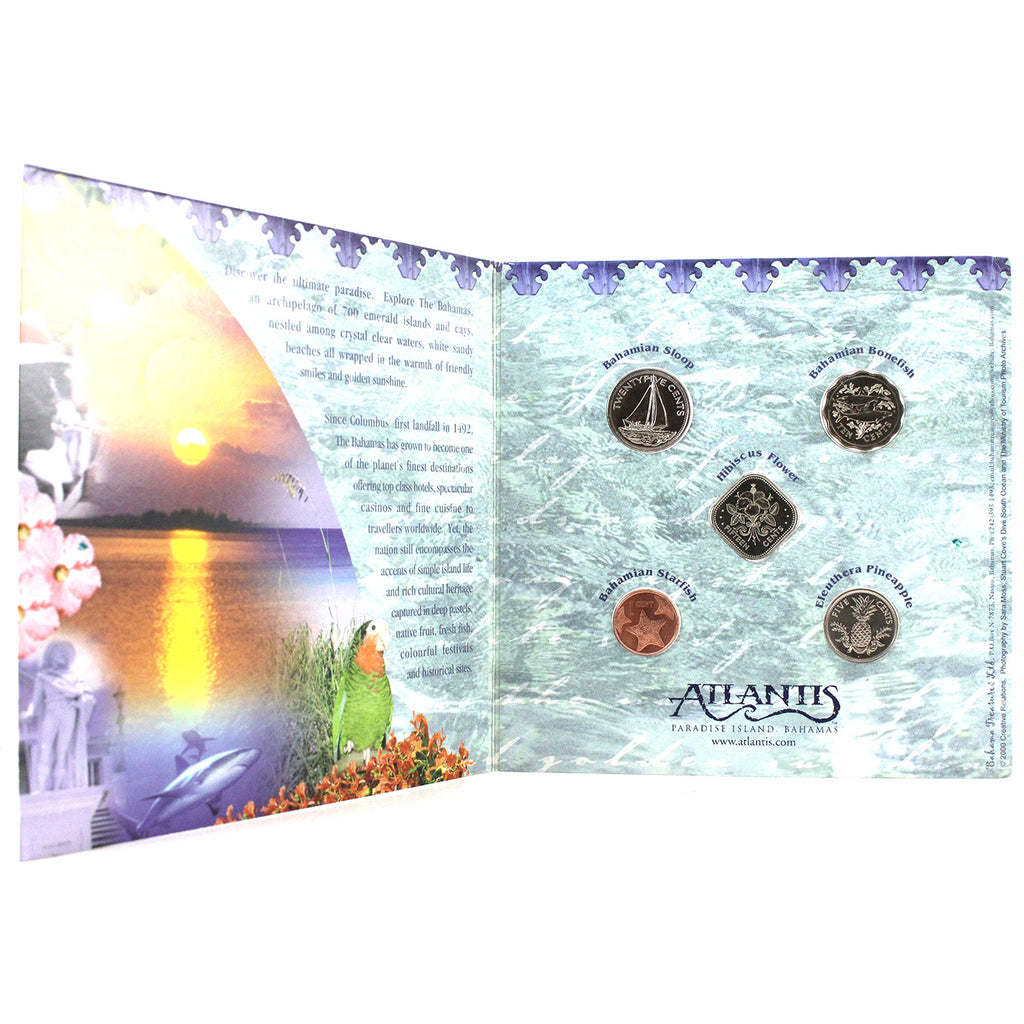 1992 Atlantis, Paradise Island Bahamas Coin Collection (Folder Scuffed)