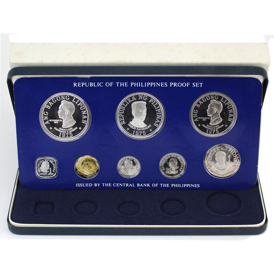 1975 Republic of The Philippines Proof Set In Case (Scratched)