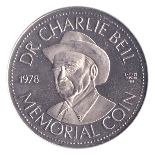 1978 Banff, BC  Dr. Charlie Bell Indian Days Dollar Token