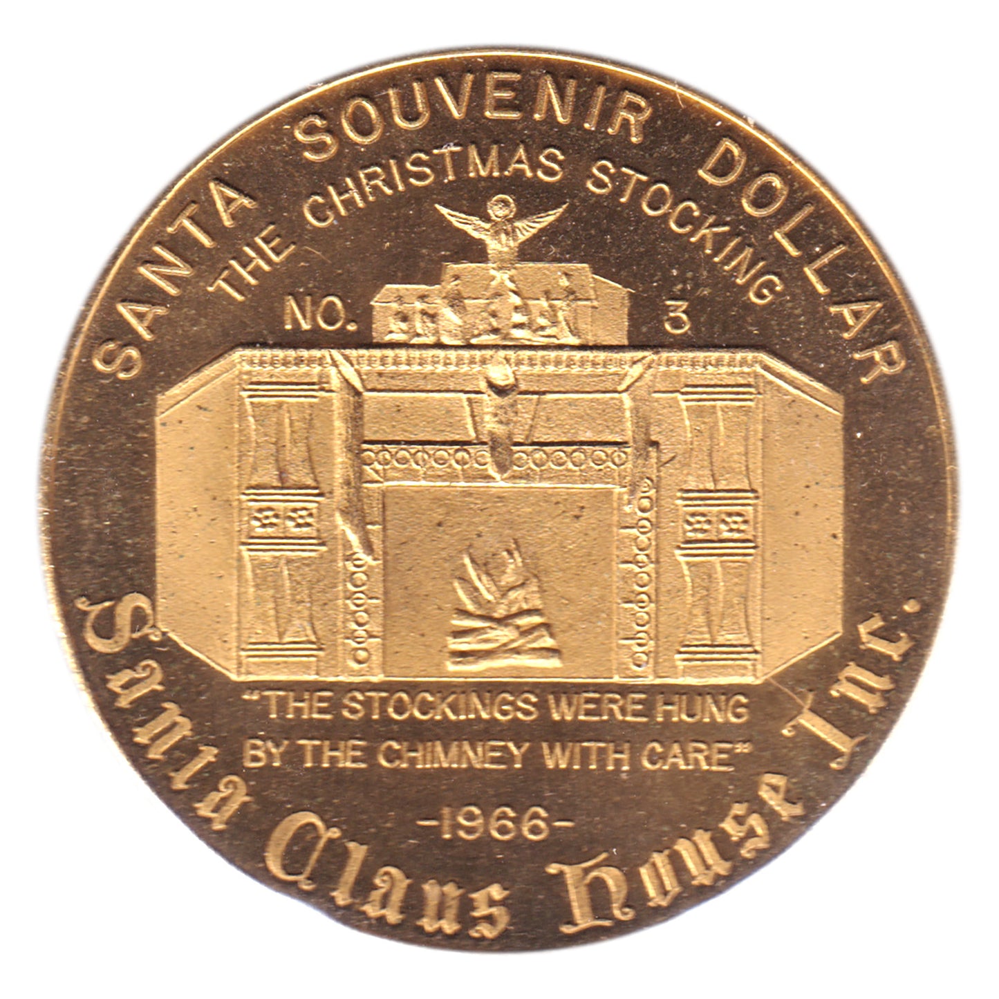 1966 Santa Claus House Souvenir Dollar Token
