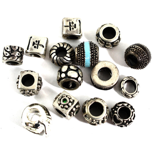 Lot of 16x Sterling Silver Cool Coloured Charms for Bracelets, 15Pcs.