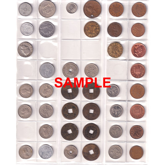 Lot of 150+ World Coins in Green Uni-Safe Coin Album
