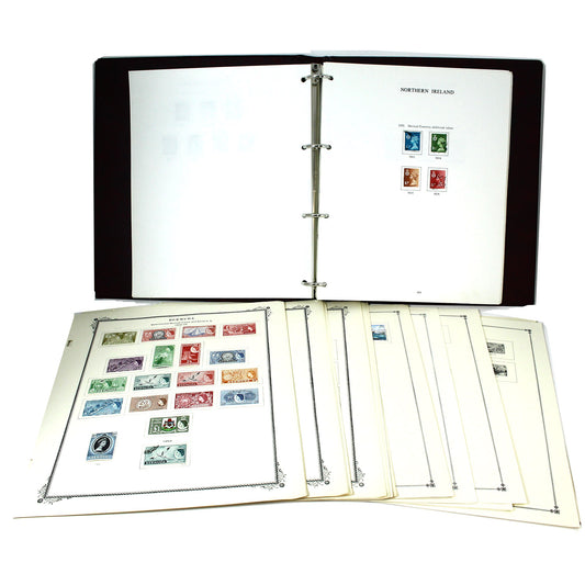Lot of 300+ World stamps in Great Britain stamp Album and Folder