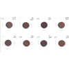Lot of 8x 1890-1897 USA Cent, VG to EF-AU, 8Pcs. (Impaired)