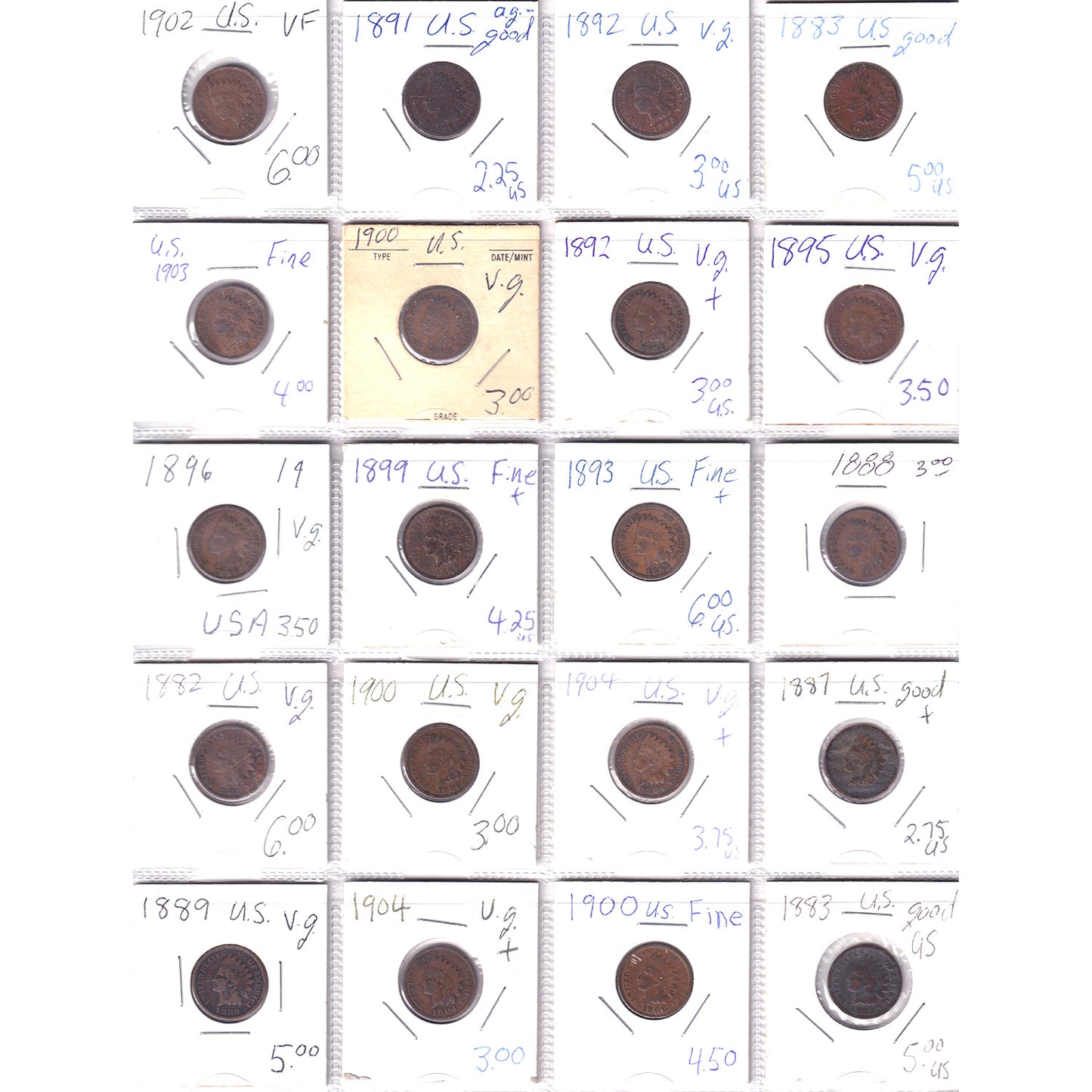 40 x USA Mixed Cents 1863 to 1906. 40pcs. Sold as is. Good mix of dates.