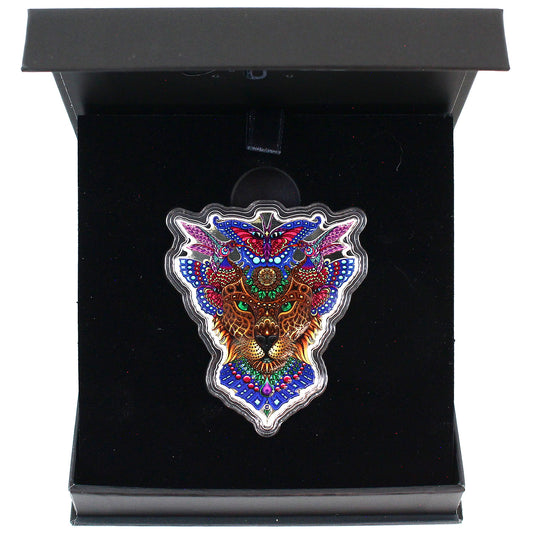 2022 Solomon Islands $8 Shadow Hunters - Jaguar 3oz .999 Fine Silver Coin (No Tax) Lightly Toned