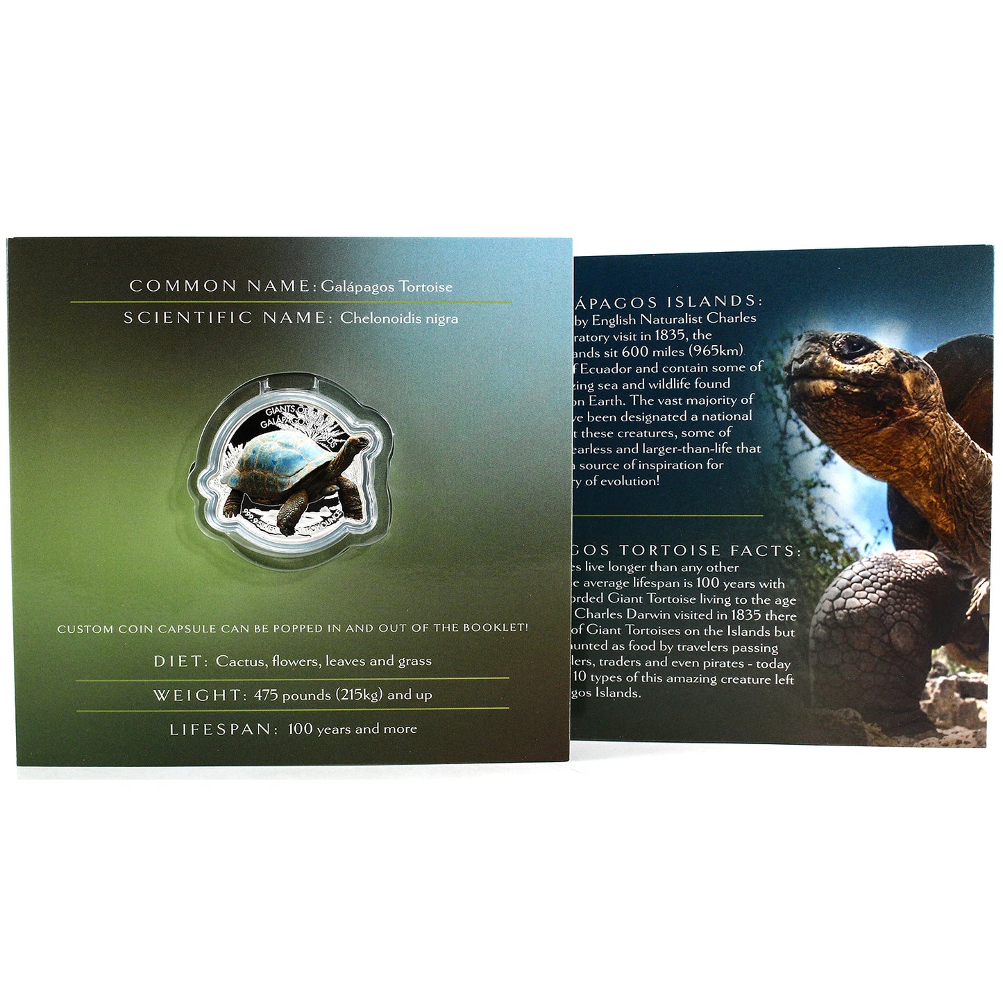2021 Solomon Islands $2 Giants of the Galápagos Islands- Tortoise Fine Silver (No Tax)