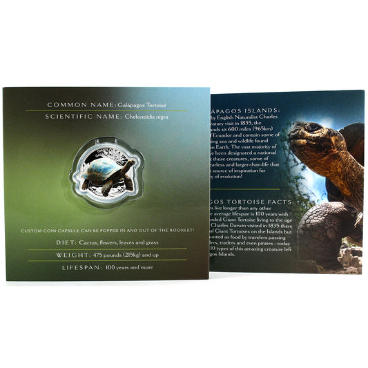 2021 Solomon Islands $2 Giants of the Galápagos Islands- Tortoise Fine Silver (No Tax)
