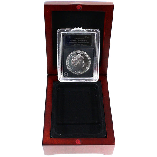 2013 UK The New Royal Prince Silver-Plated BU Crown in Wood Case