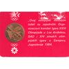1984 Sarajevo Winter Olympics Friendship Medallion in Card (Wear)
