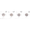 Lot of 4x 1937-1948 Canada 10-cents, VF-EF to UNC+, 4Pcs. (Impaired)