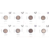 Lot of 8x 1912-1919 Canada 5-cents, All VF-EF, 8Pcs. (Impaired)