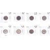 Lot 8x 1902-1920 Canada 5-Cents, VG-F to EF, 8Pcs. (Impaired)