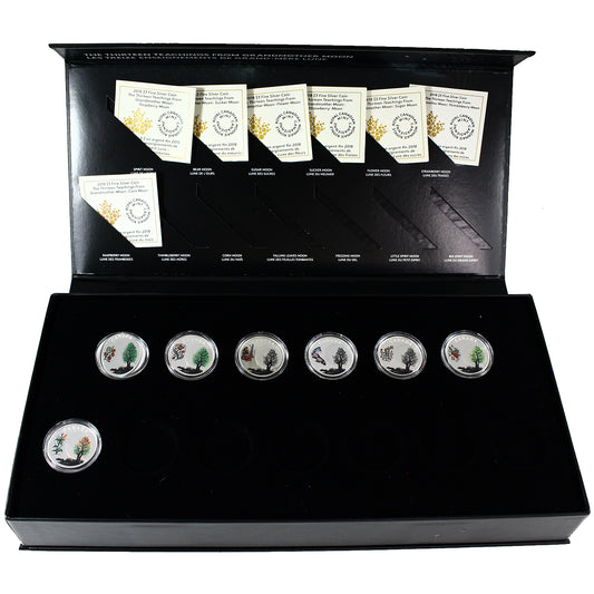 2018 Canada $3 13 Teachings from Grandmother Moon 7-Coin Set (Scratched Capsules) No Tax