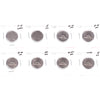 Lot of 8x 1935-1942 Canada 5-cents, F-VF to UNC, 8Pcs. (Impaired)