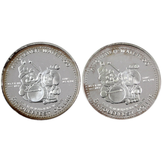 1981 Kitchener-Waterloo Oktoberfest .999 Silver Token (lightly toned) No Tax