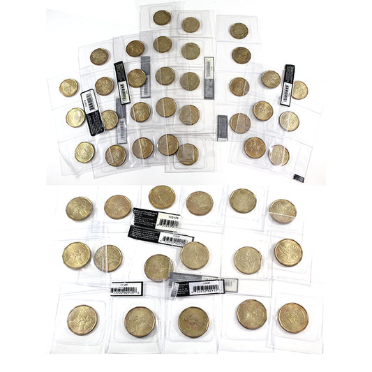 Lot of 48x Mixed Dates Commemorative Loon Dollars SEALED in pliofilm, 48 Pcs (As Is)