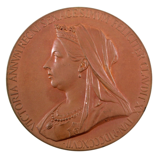 1837-1897 Queen Victoria Diamond Jubilee Bronze Medallion in Case
