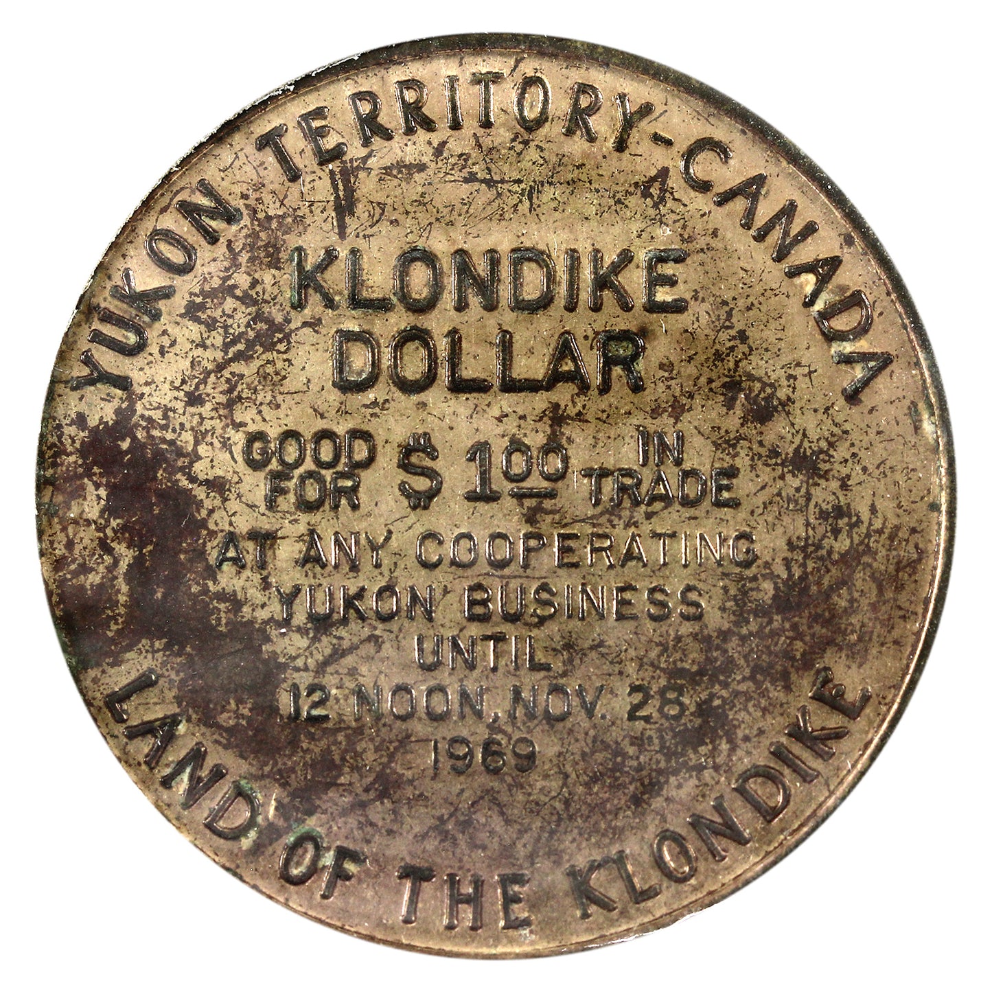 1969 Whitehorse, Yukon Klondike Dollar Token