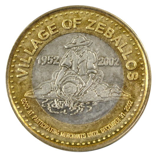 2002 Zeballos, British Columbia $5 Bi-Metallic Token