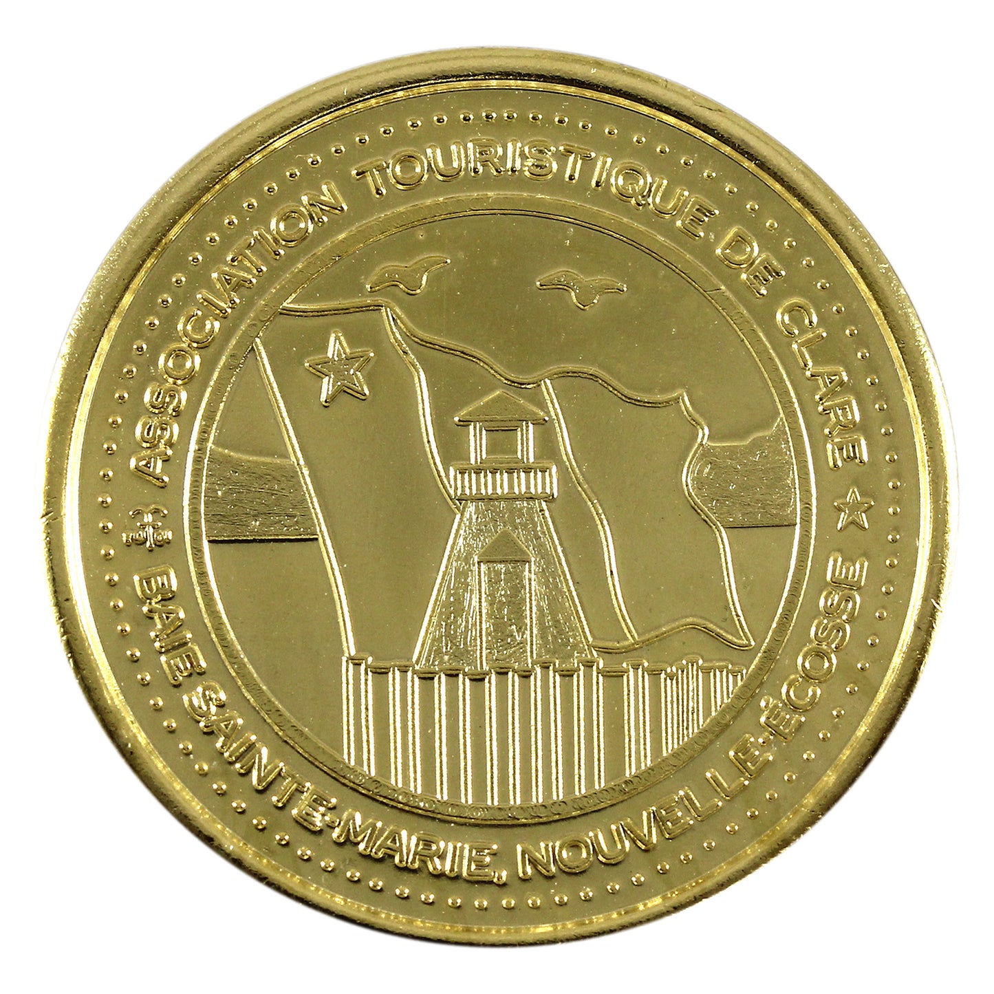 2002 Baie Saint Marie, Nova Scotia Bi-Metallic $3 Trade Token - Université Saint-Anne