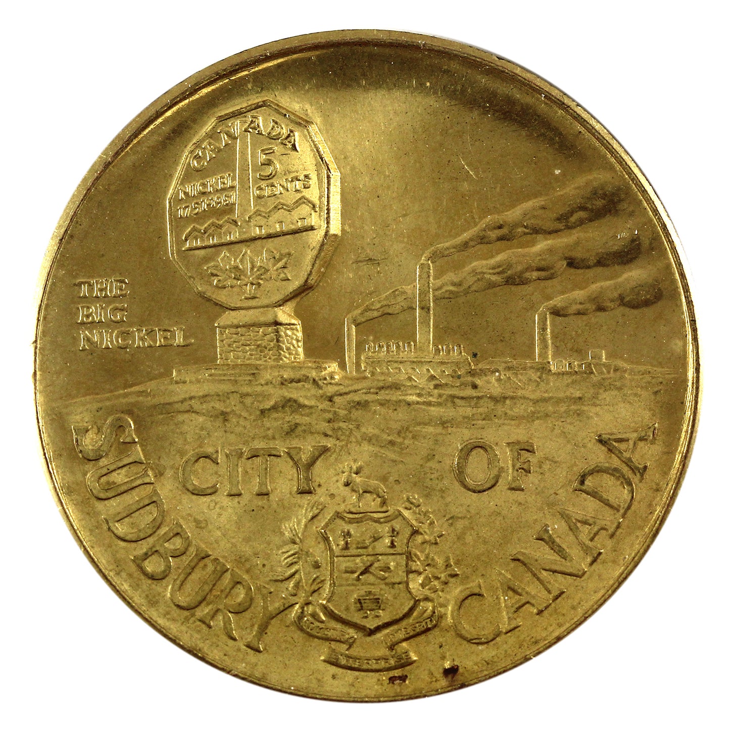 The City of Sudbury - Big Nickel Park Brass Medal