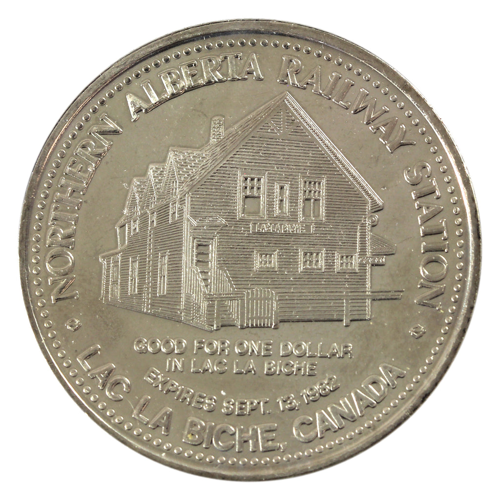1982 Lac La Biche, AB Northern Alberta Railway Station Dollar Trade Token