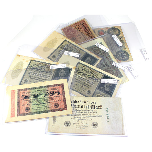 Lot of 8x Germany Notes, 1914-1923, Circ to EF-AU, 8Pcs. (Impaired)