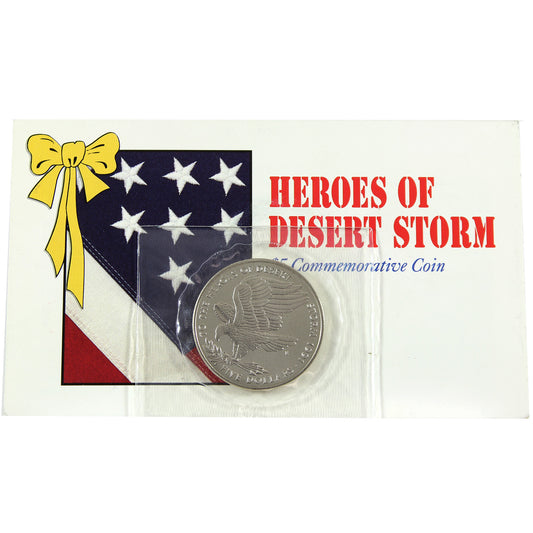 1991 Marshall Islands $5 Heroes of Desert Storm Commemorative Coin in Folder