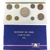 1975 France 9-Coin Proof Set (Impaired)