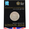 2011 UK 5 Pound One Year Countdown to Olympics Commemorative Coin in Card
