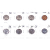 Lot of 8x 1938-1952 Canada 5-cents, VF-EF to Choice BU, 8Pcs. (Impaired)