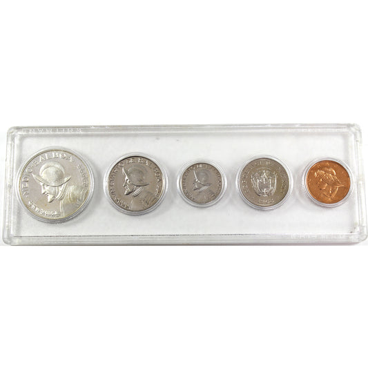 1968 Panama Year Set in Holder (Missing Coin, Lightly Toned)