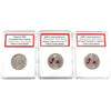 Lot of 3x 2009 Canada 25-cents Olympics Men's Hockey Coins in Holders, 3Pcs (Impaired)
