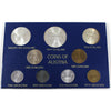 1973 Coin of Austria 9-Coin Silver Collection in Card (Impaired)