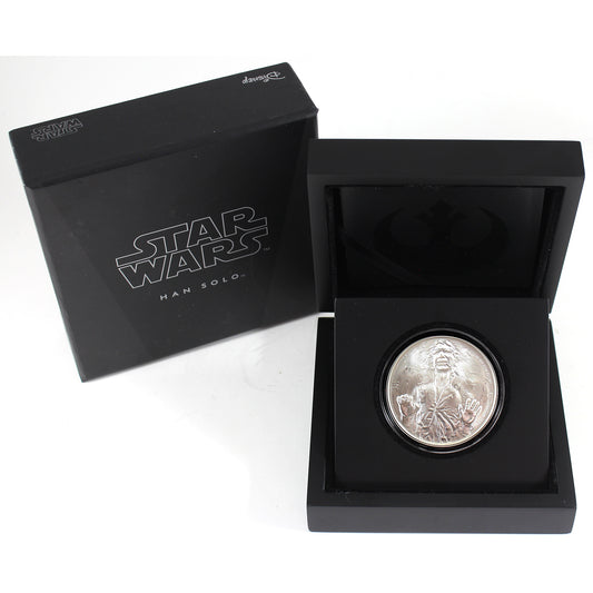 2016 Niue $2 Star Wars Han Solo 1oz. Fine Silver Coin in Case (No Tax)