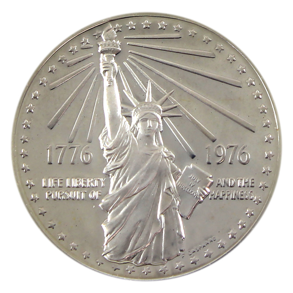 1976 USA American Revolution Bicentennial Silver Plated Medal in Case (Impaired)