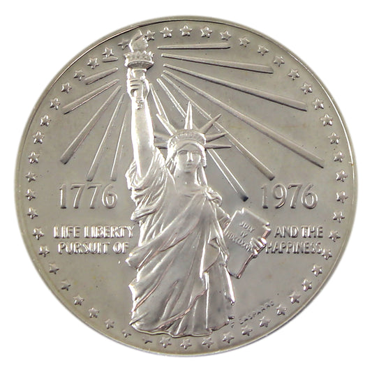 1976 USA American Revolution Bicentennial Silver Plated Medal in Case (Impaired)