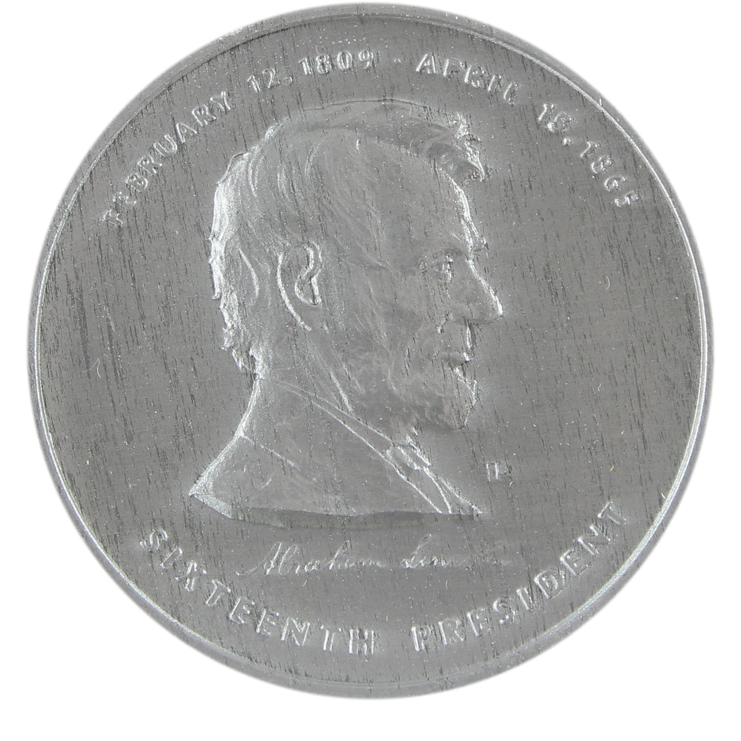 Abraham Lincoln Gettysburg Address Medal in Case (Scratched)