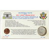 1964 and 1974 USA Cent and Half Dollar in Fact Card (Impaired)