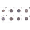 Lot of 8x 1920-1960 Canada 5-cents, Circ to PL, 8Pcs. (Impaired)