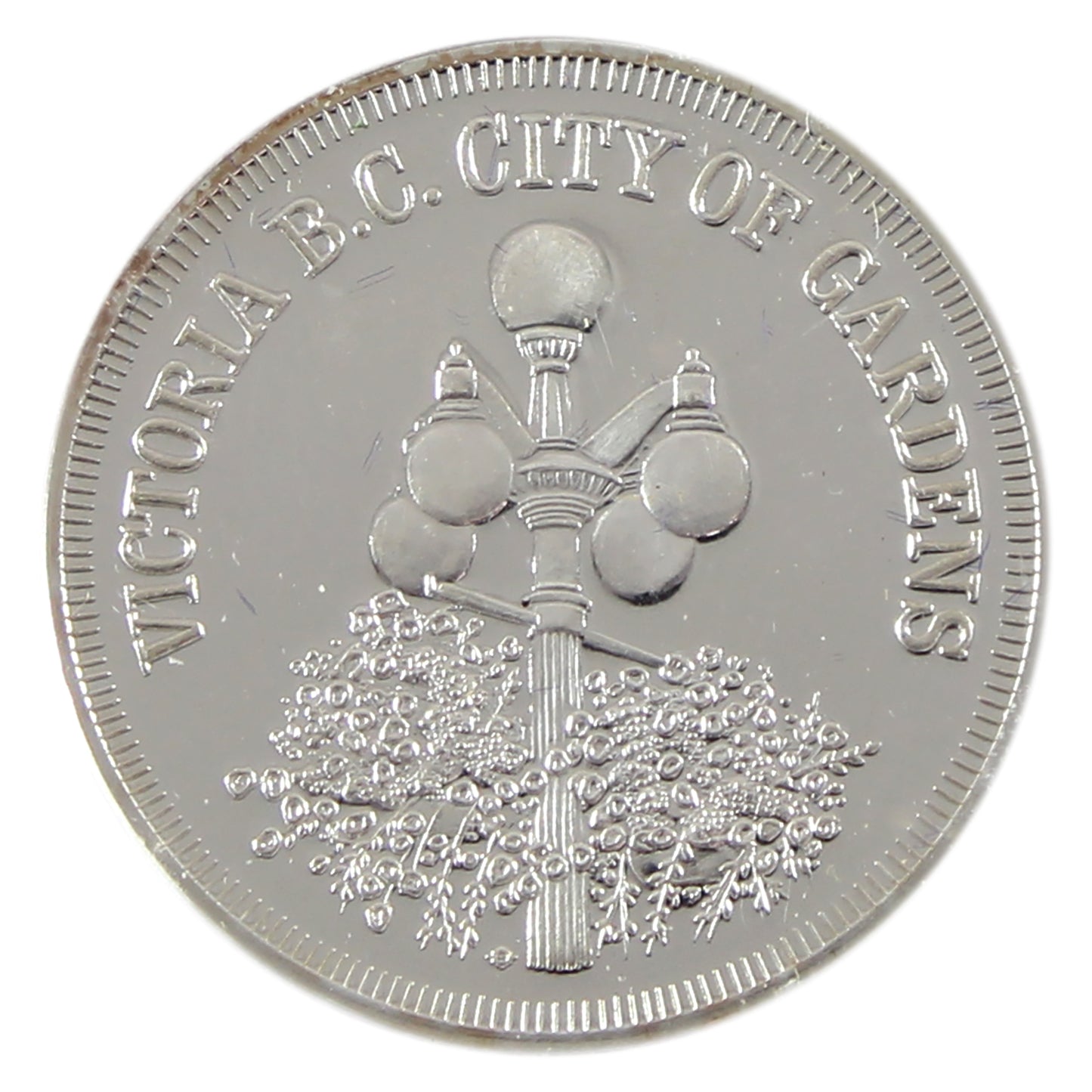 1980 Victoria, BC City Hall Fine Silver Dollar Token in Case (No Tax) Impaired