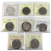 Lot of 8x 1966-1982 Canada Dollar ICCS and CMG Cert. MS62 to MS64, 8Pcs.