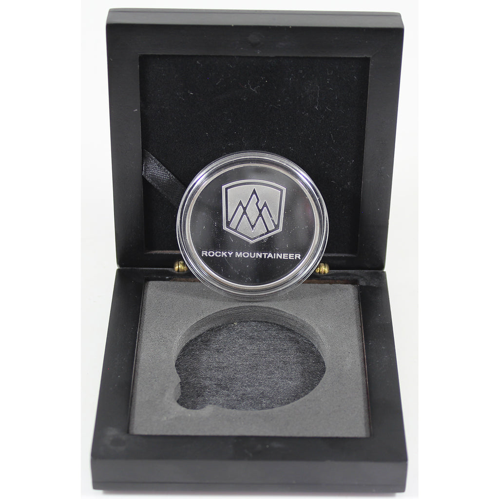 Rocky Mountaineer Silver Plated Medallion in Case (Impaired)